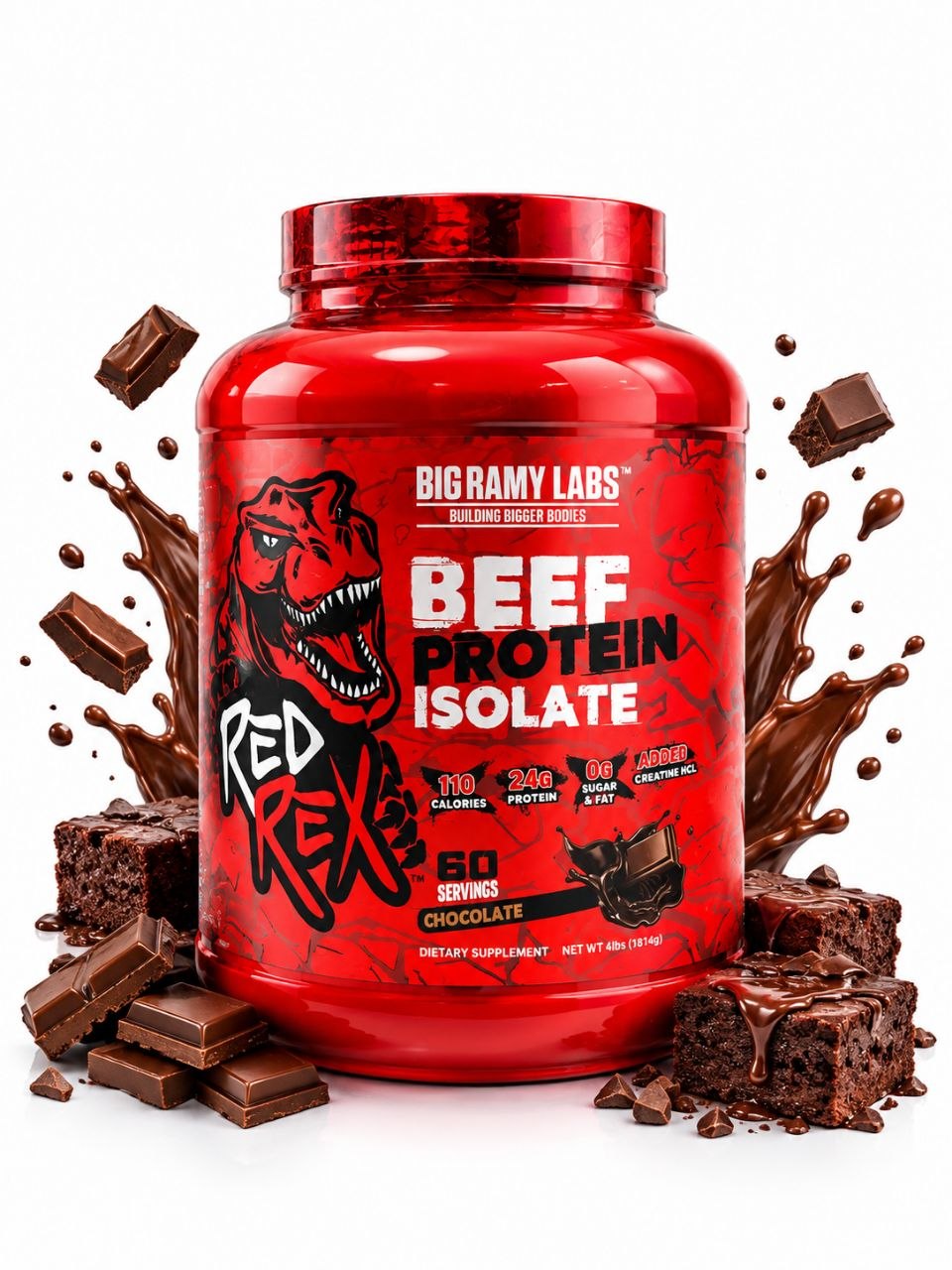 مکمل بیف ایزوله Red Rex Big Ramy Labs وزن ۴