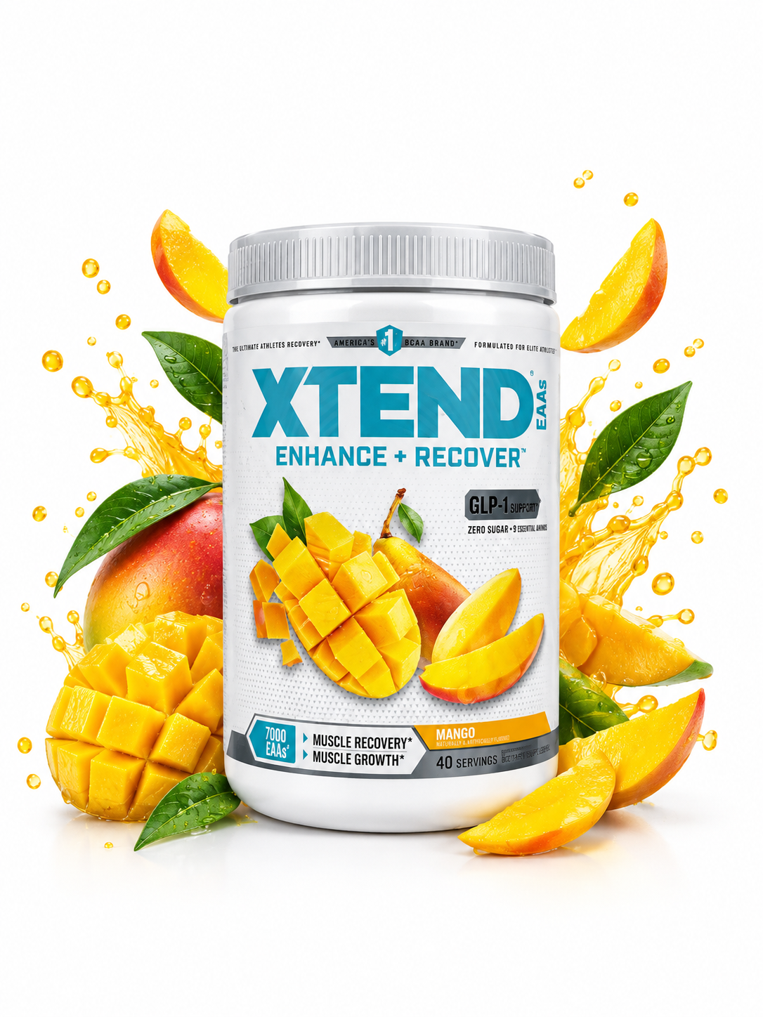 کس نمای جلوی قوطی مکمل امینواسید EAA اکستند طعم انبه ا سروینگ XTEND EAA Mango Smoothie